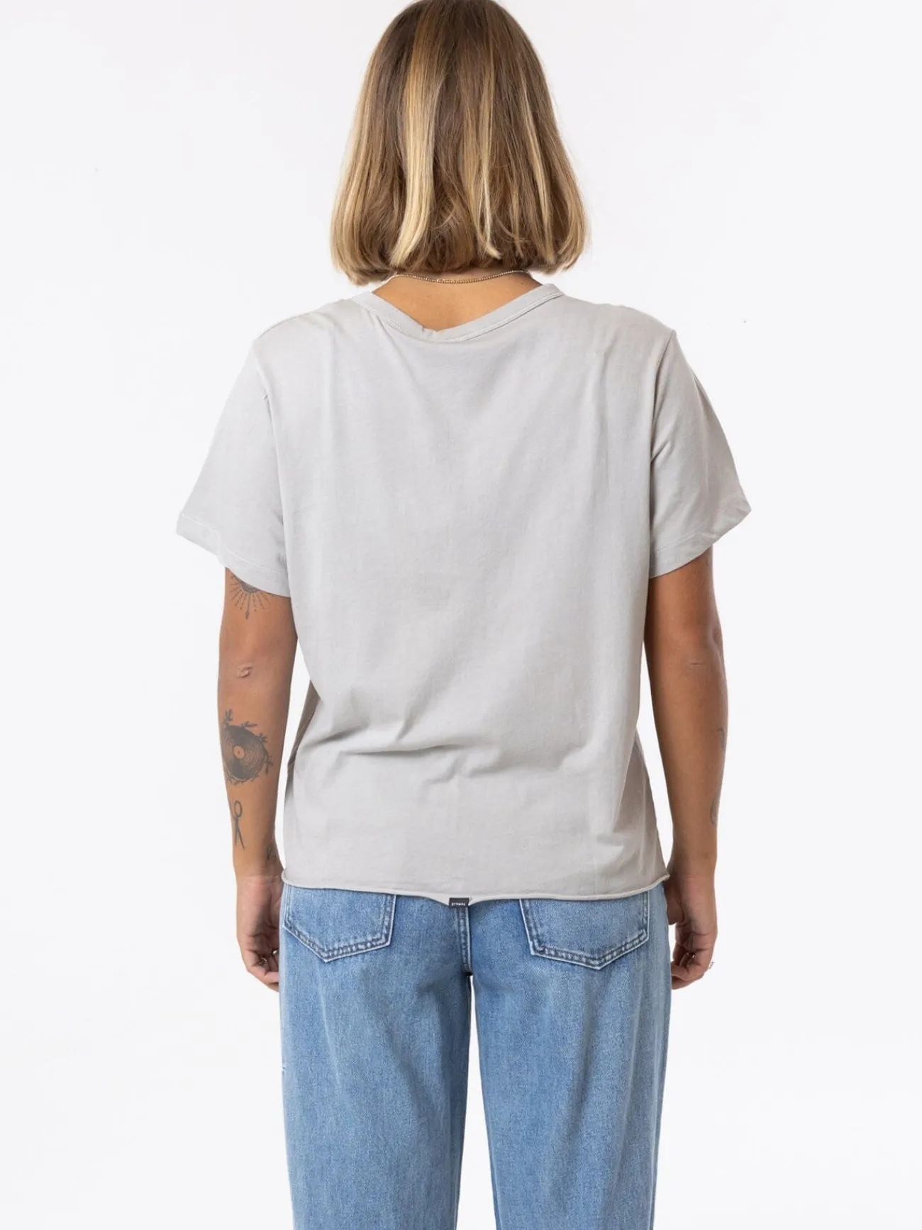 Discount Thrills Minimal Relaxed Tee - Oyster Grey OysterGrey