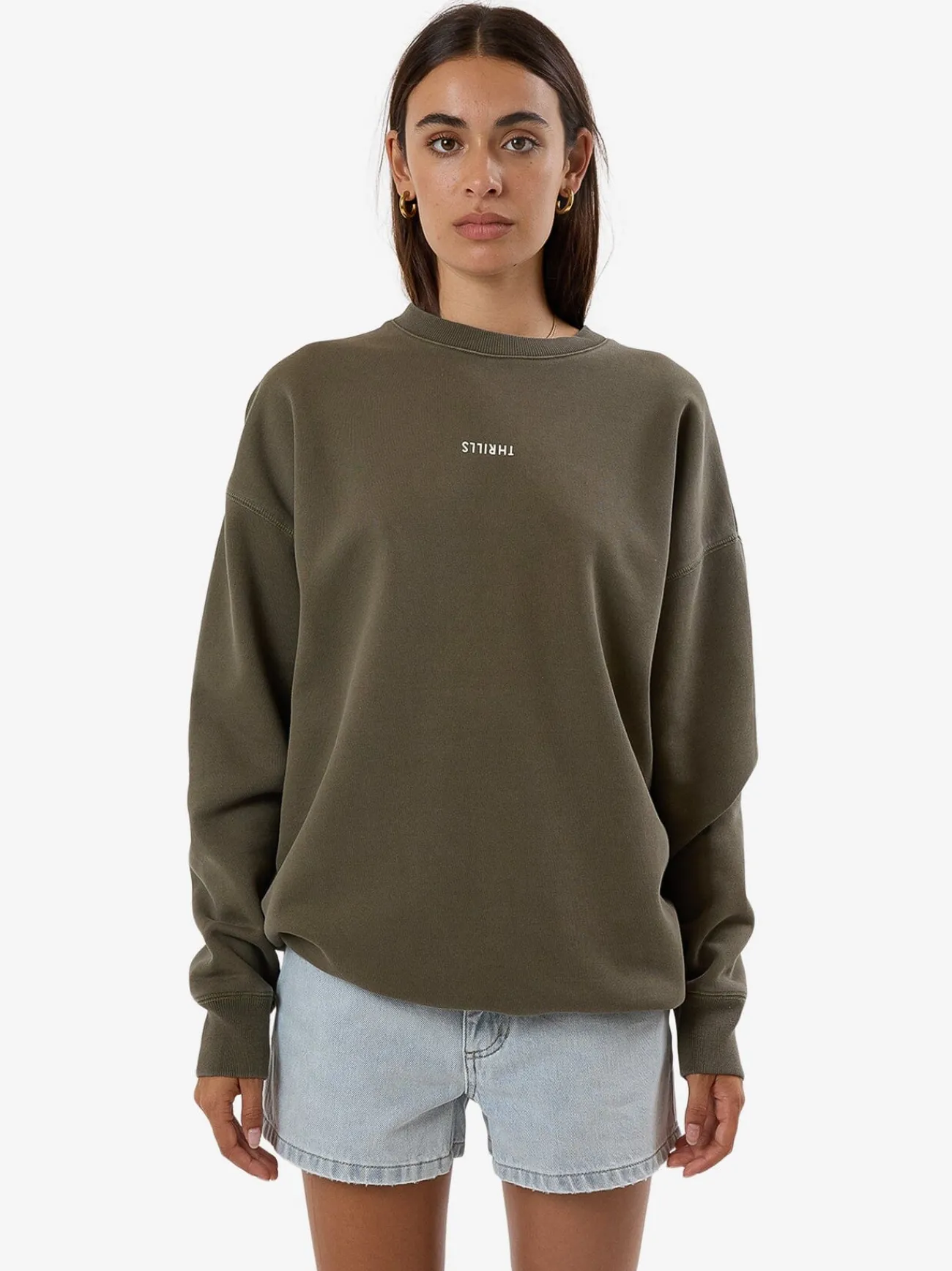 Clearance Thrills Minimal Slouch Crew - Tarmac