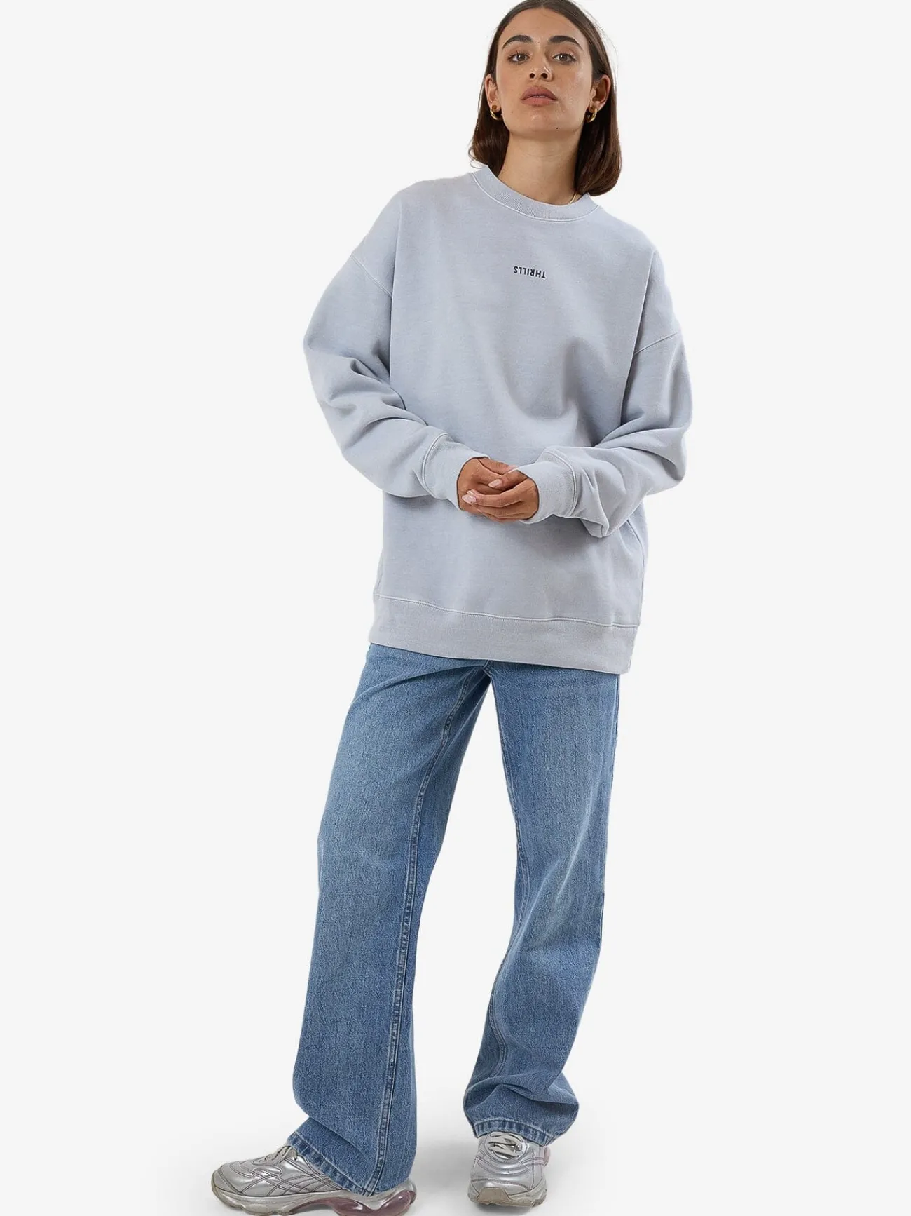 Online Thrills Minimal Slouch Crew - Iceberg