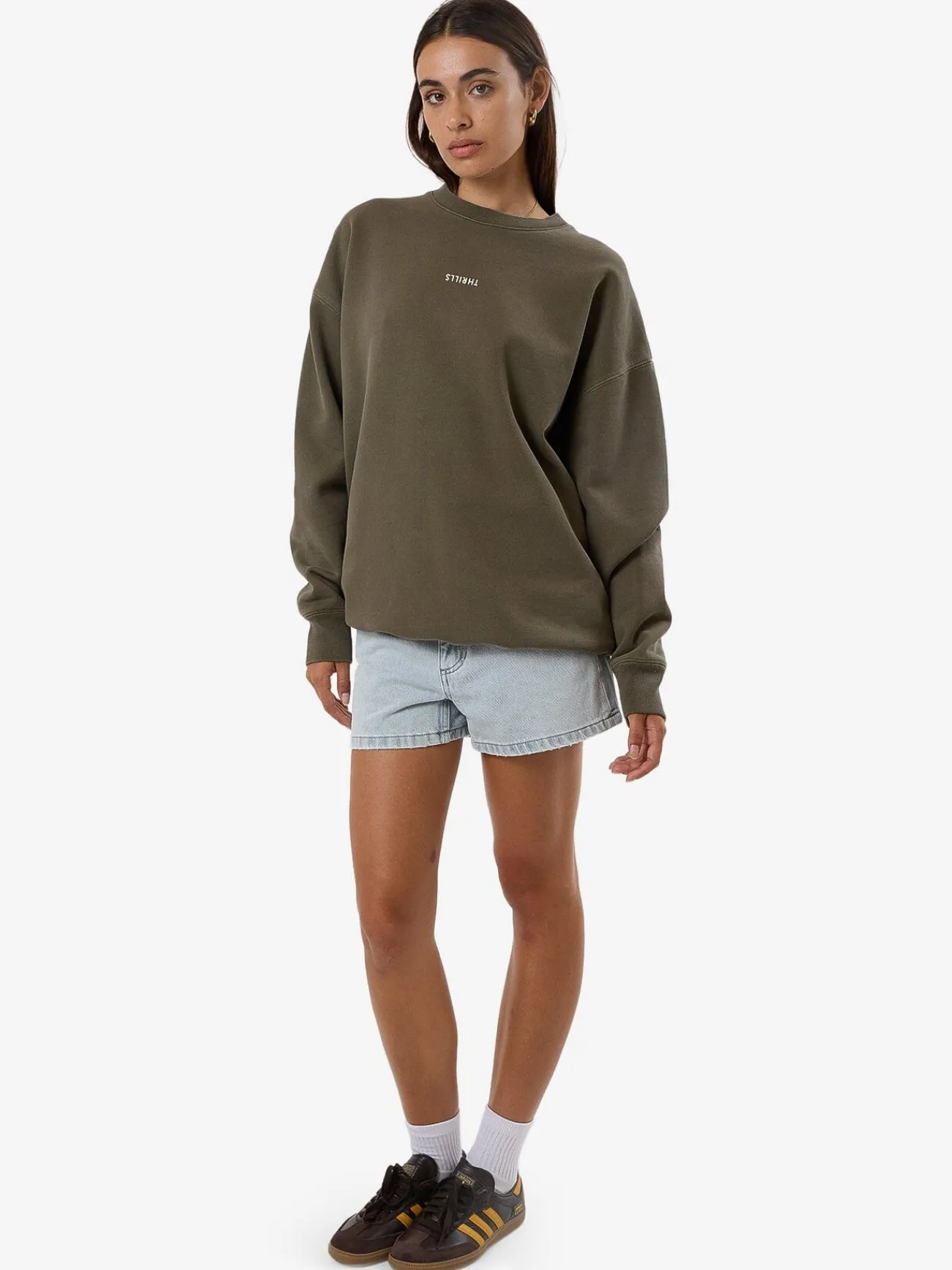 Clearance Thrills Minimal Slouch Crew - Tarmac