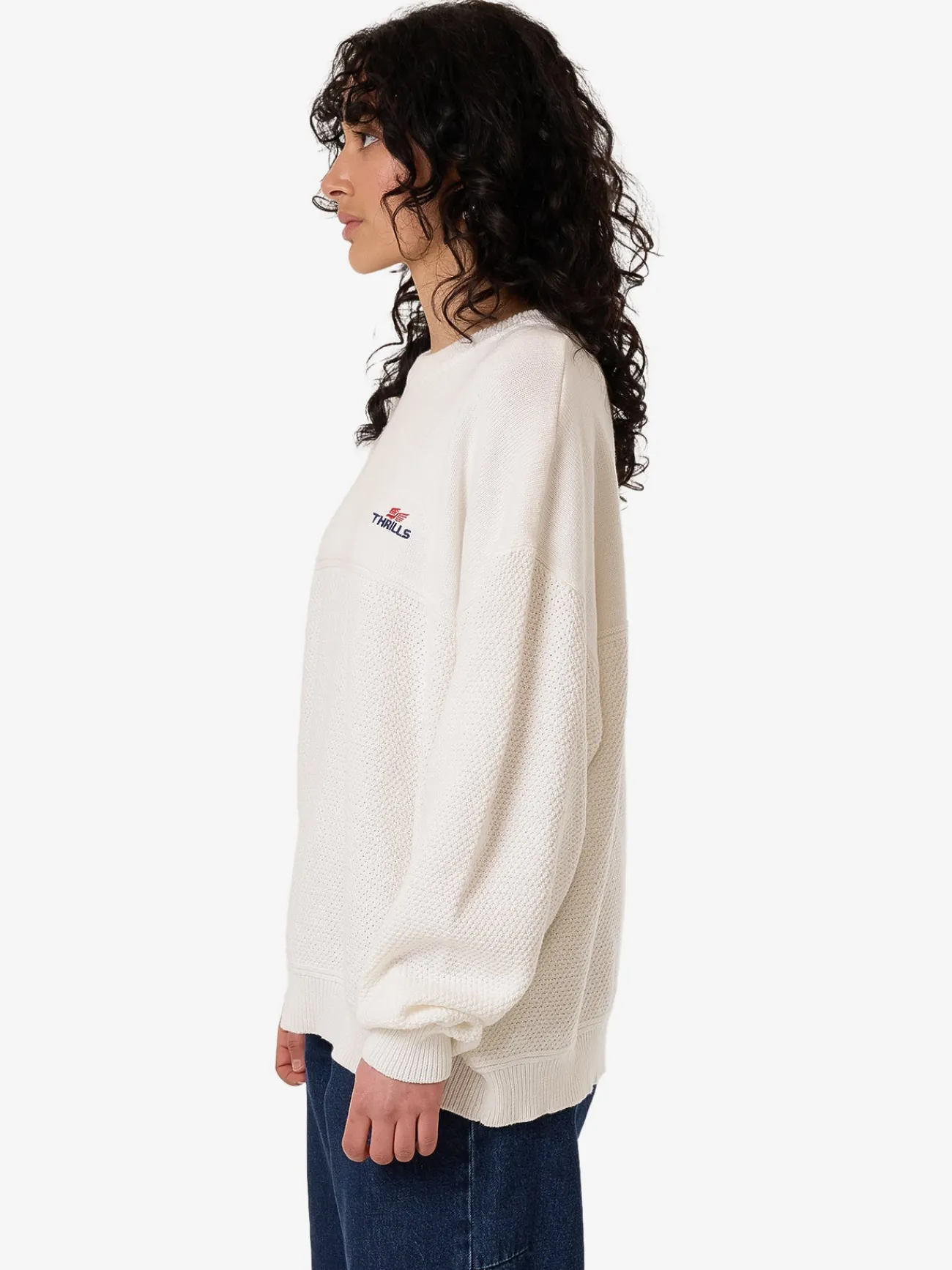 Hot Thrills Navigate Knit Pullover - Chalk