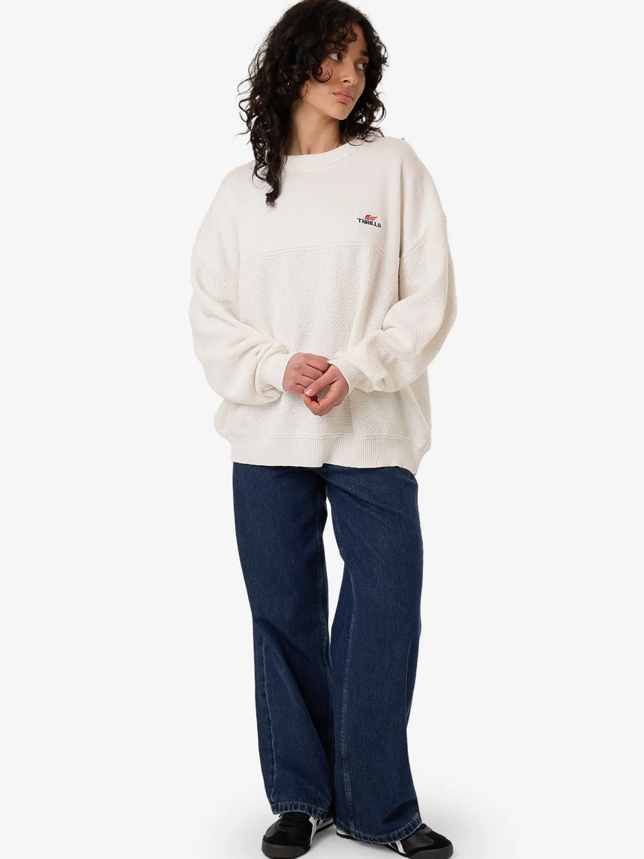 Hot Thrills Navigate Knit Pullover - Chalk
