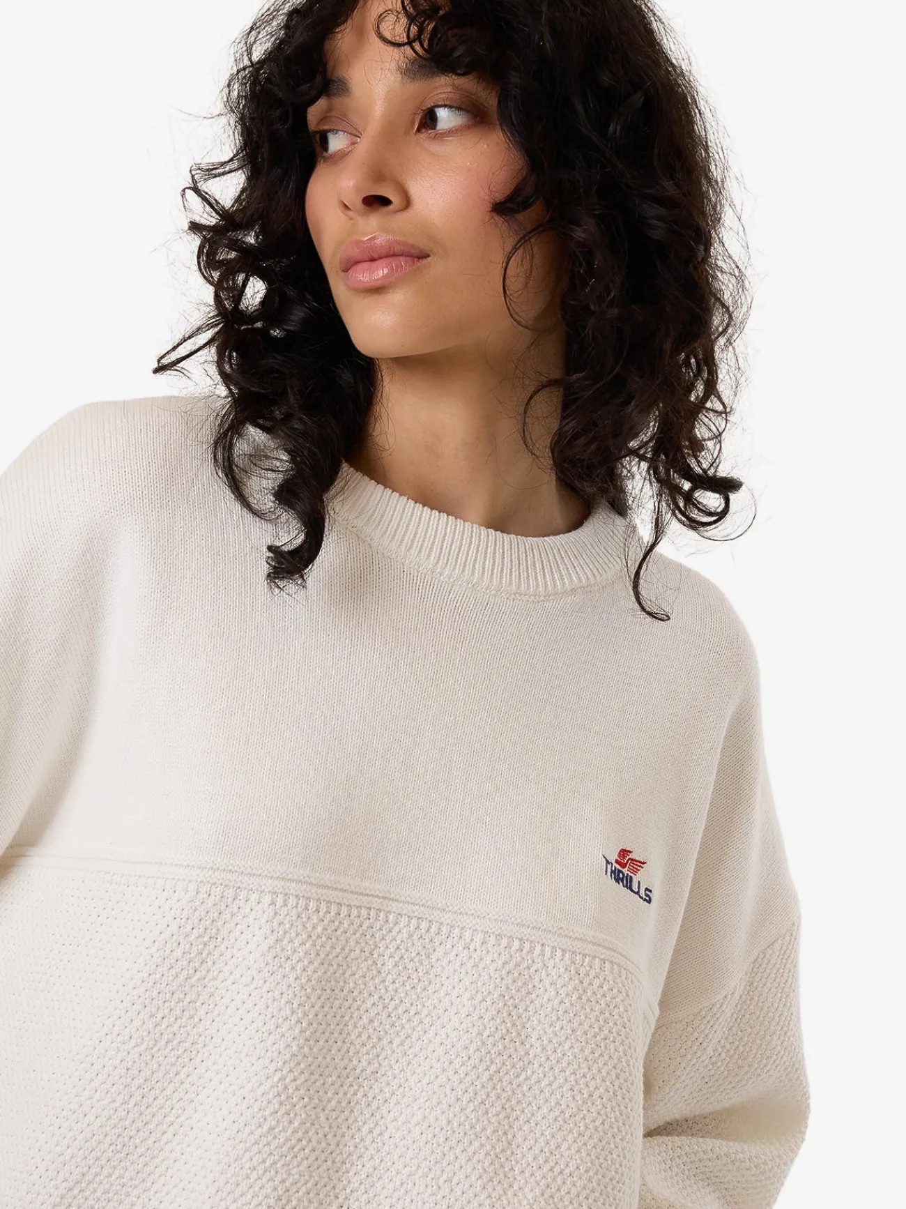 Hot Thrills Navigate Knit Pullover - Chalk