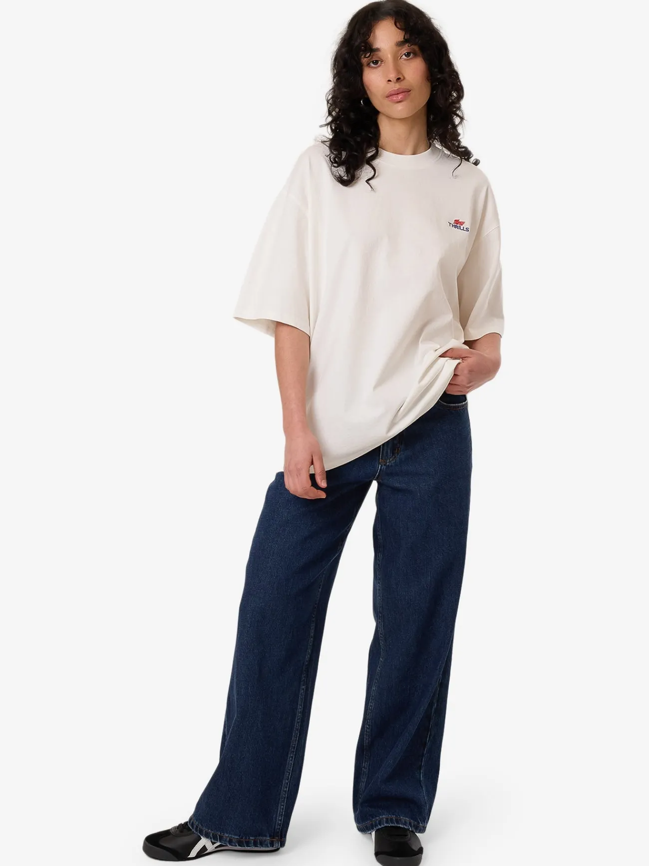 Online Thrills Navigate Oversized Tee - Chalk
