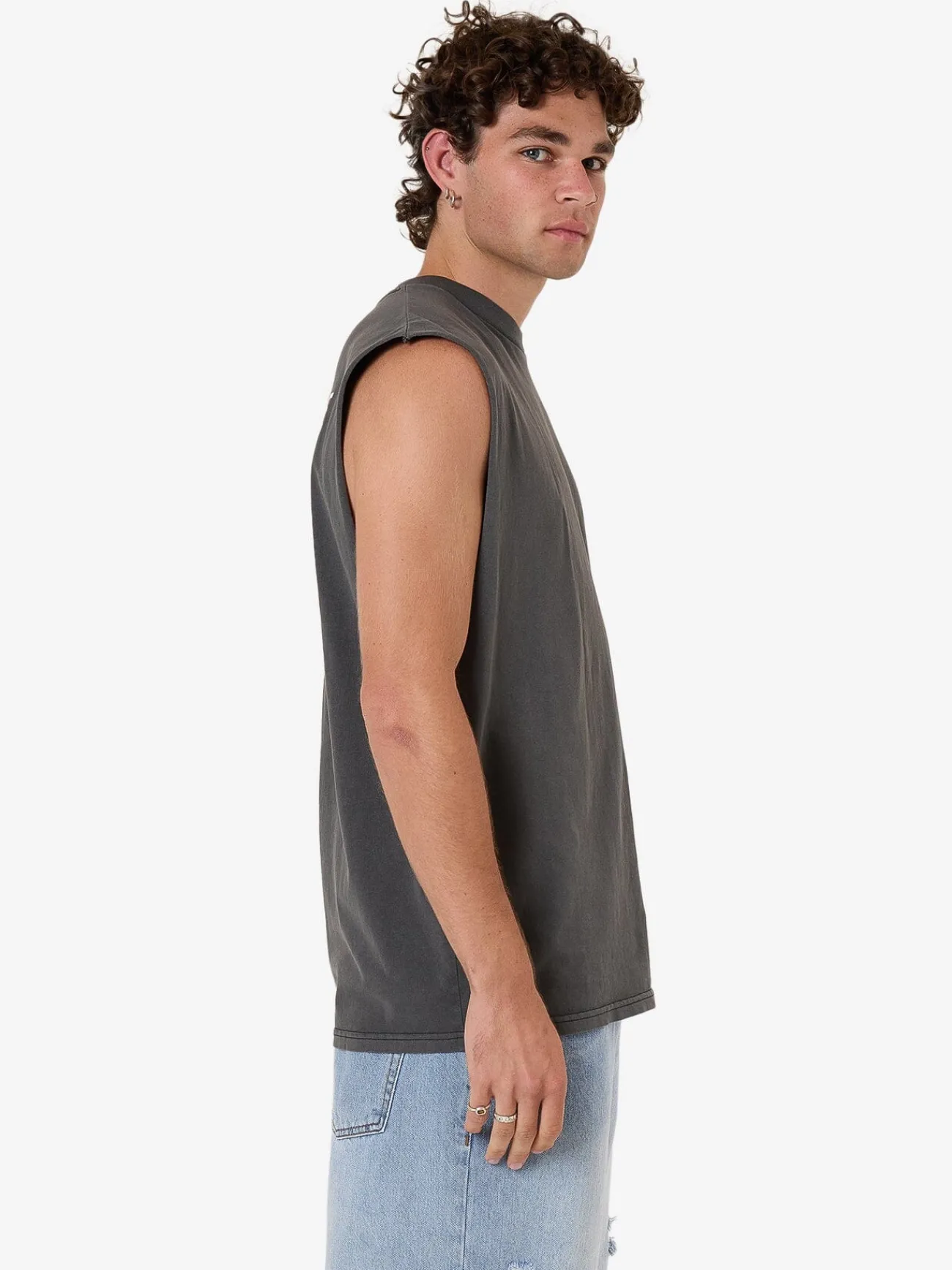 Discount Thrills Never Stop Merch Fit Muscle Tee - Merch Black MerchBlack