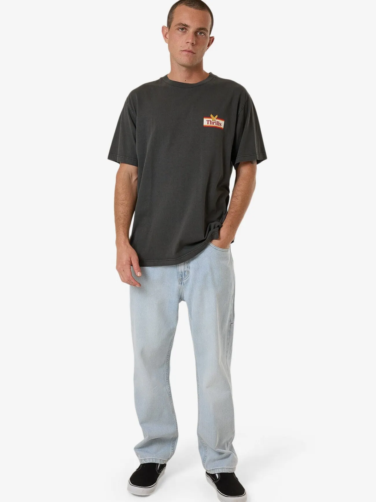 Online Thrills Never Stop Merch Fit Tee - Merch Black MerchBlack