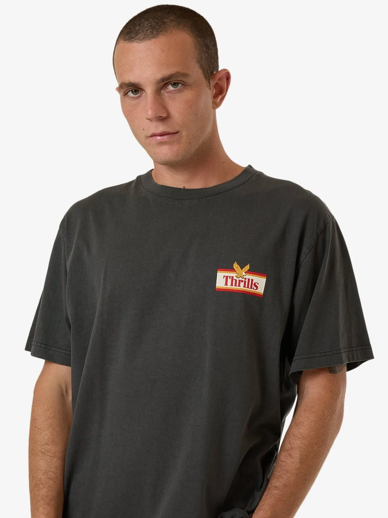 Online Thrills Never Stop Merch Fit Tee - Merch Black MerchBlack