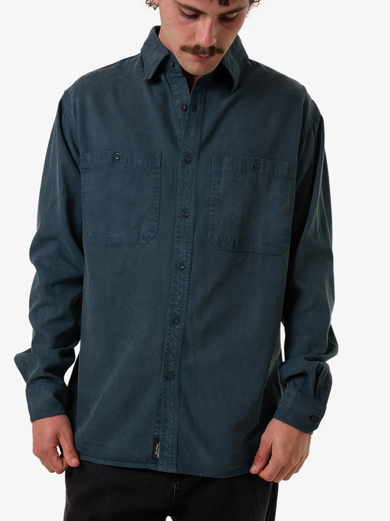 Online Thrills New Issue Long Sleeve Work Shirt - Petrol