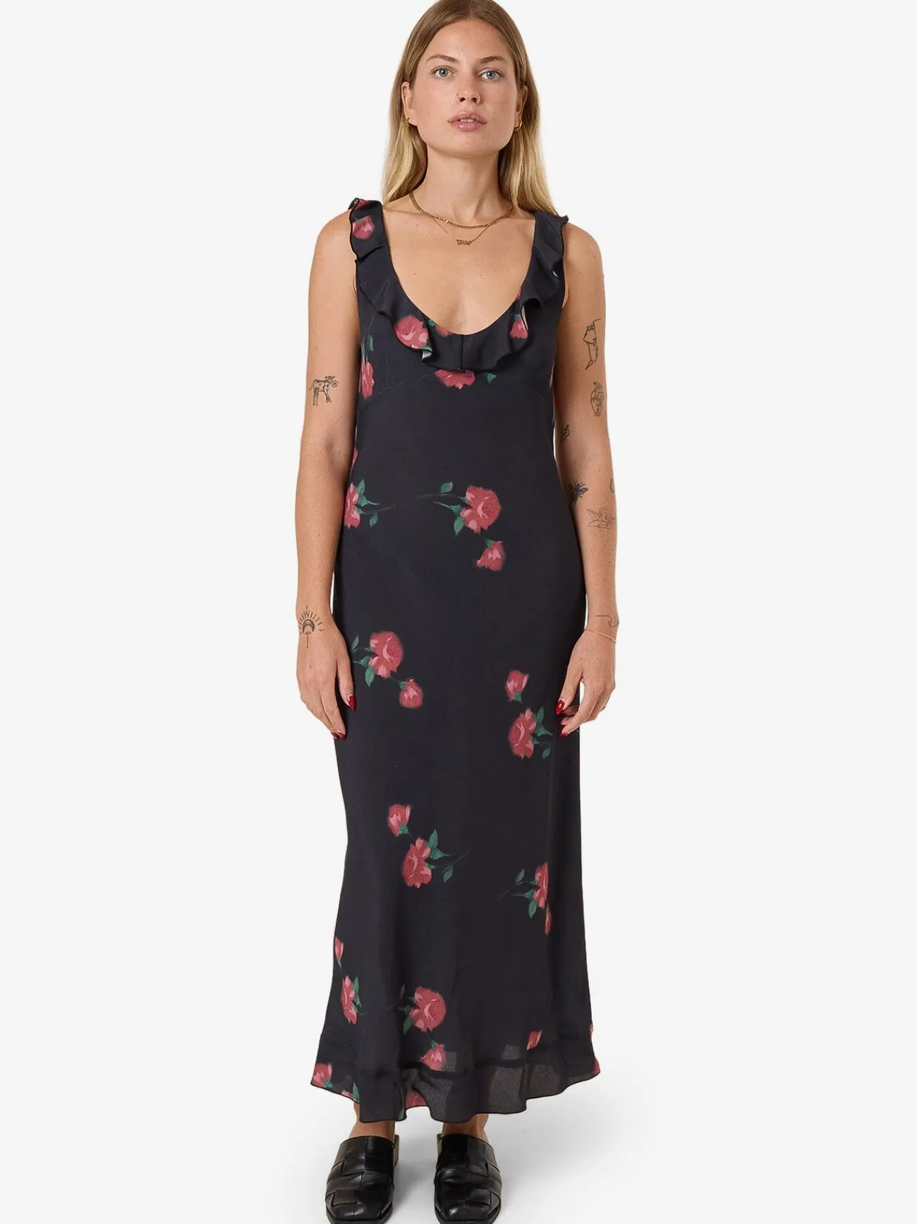 Sale Thrills No Promises Juliette Midi Dress - Black