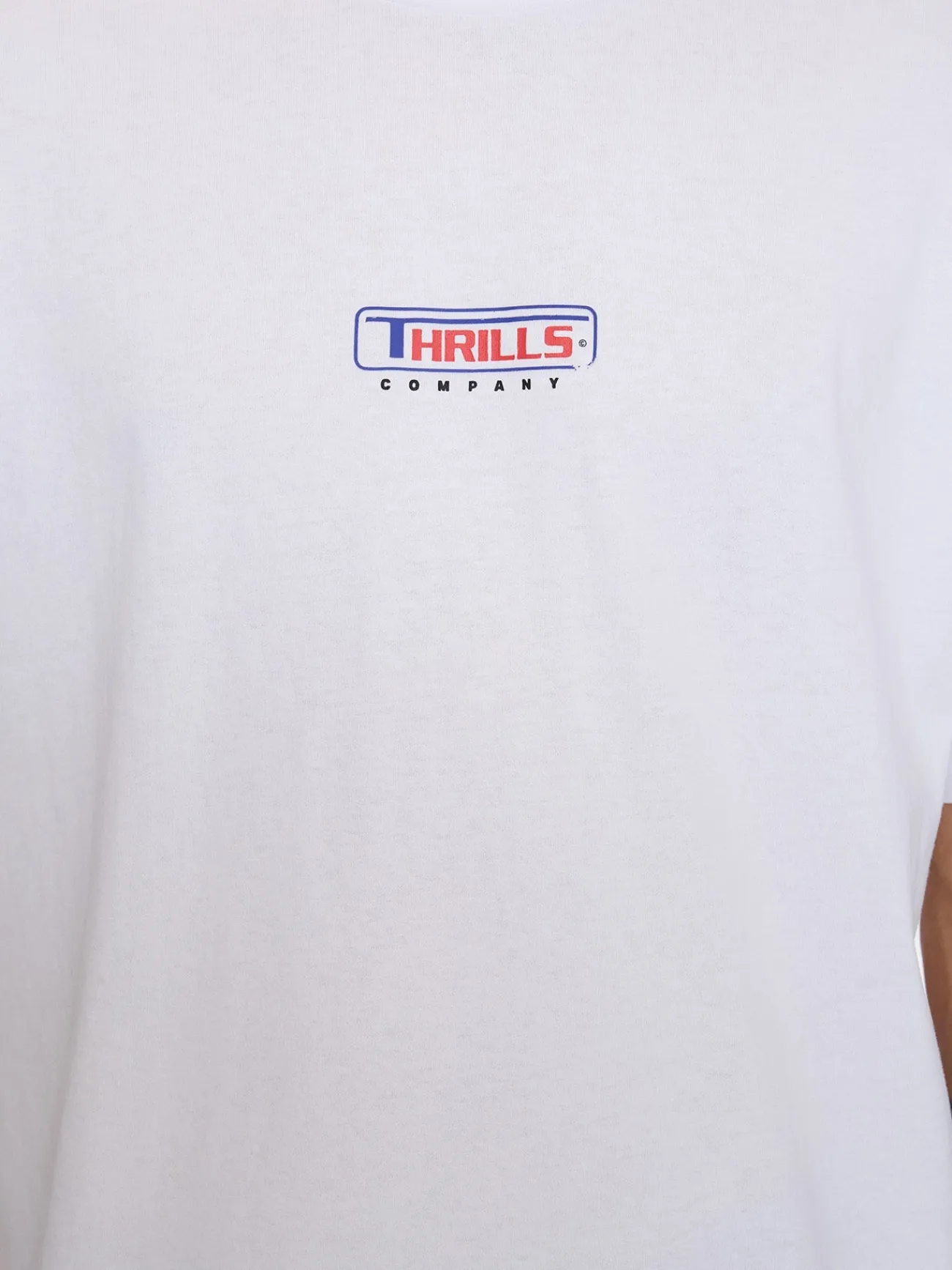 Online Thrills Not Permitted Merch Fit Tee - White