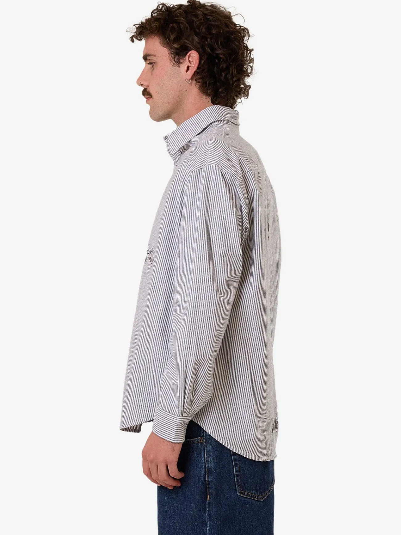 New Thrills Occasions Filter Long Sleeve Shirt - Black Stripe BlackStripe