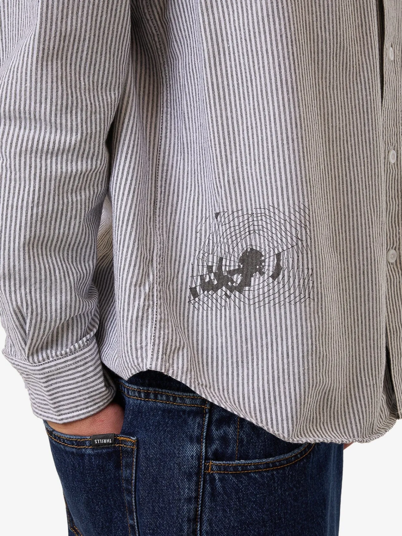 New Thrills Occasions Filter Long Sleeve Shirt - Black Stripe BlackStripe