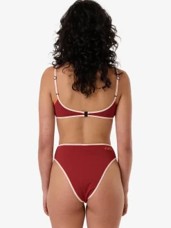 Hot Thrills Petra Crop Bikini Top - Crimson