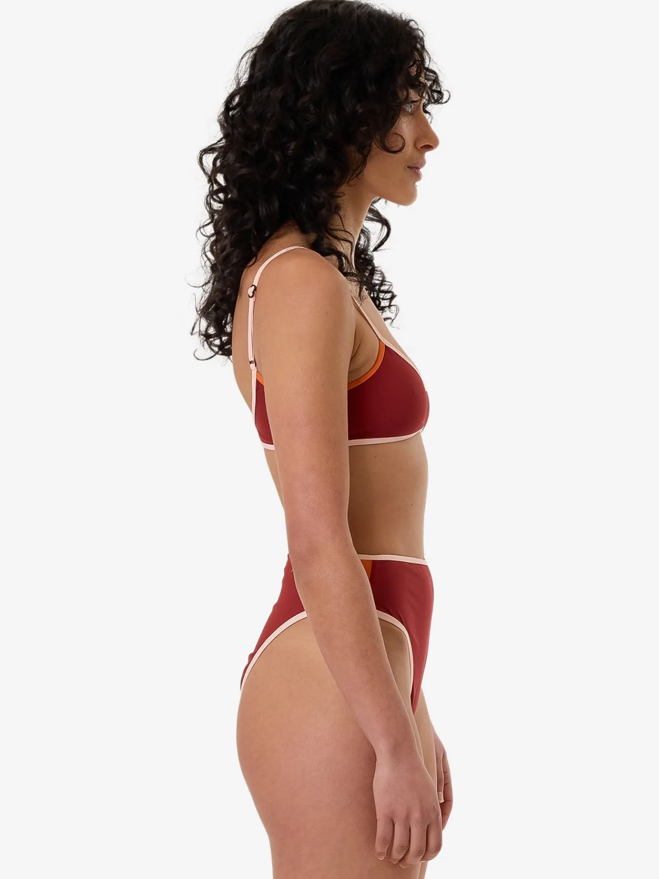 Hot Thrills Petra Crop Bikini Top - Crimson