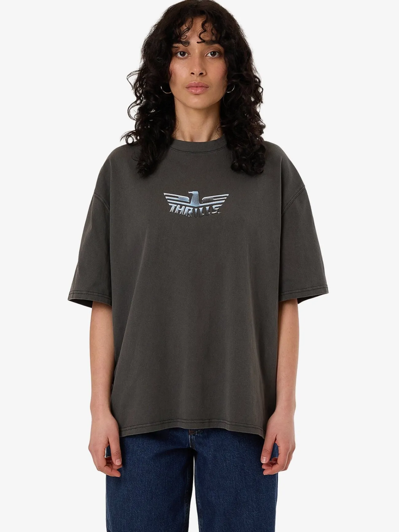 New Thrills Polished Wings Oversized Tee - Merch Black MerchBlack