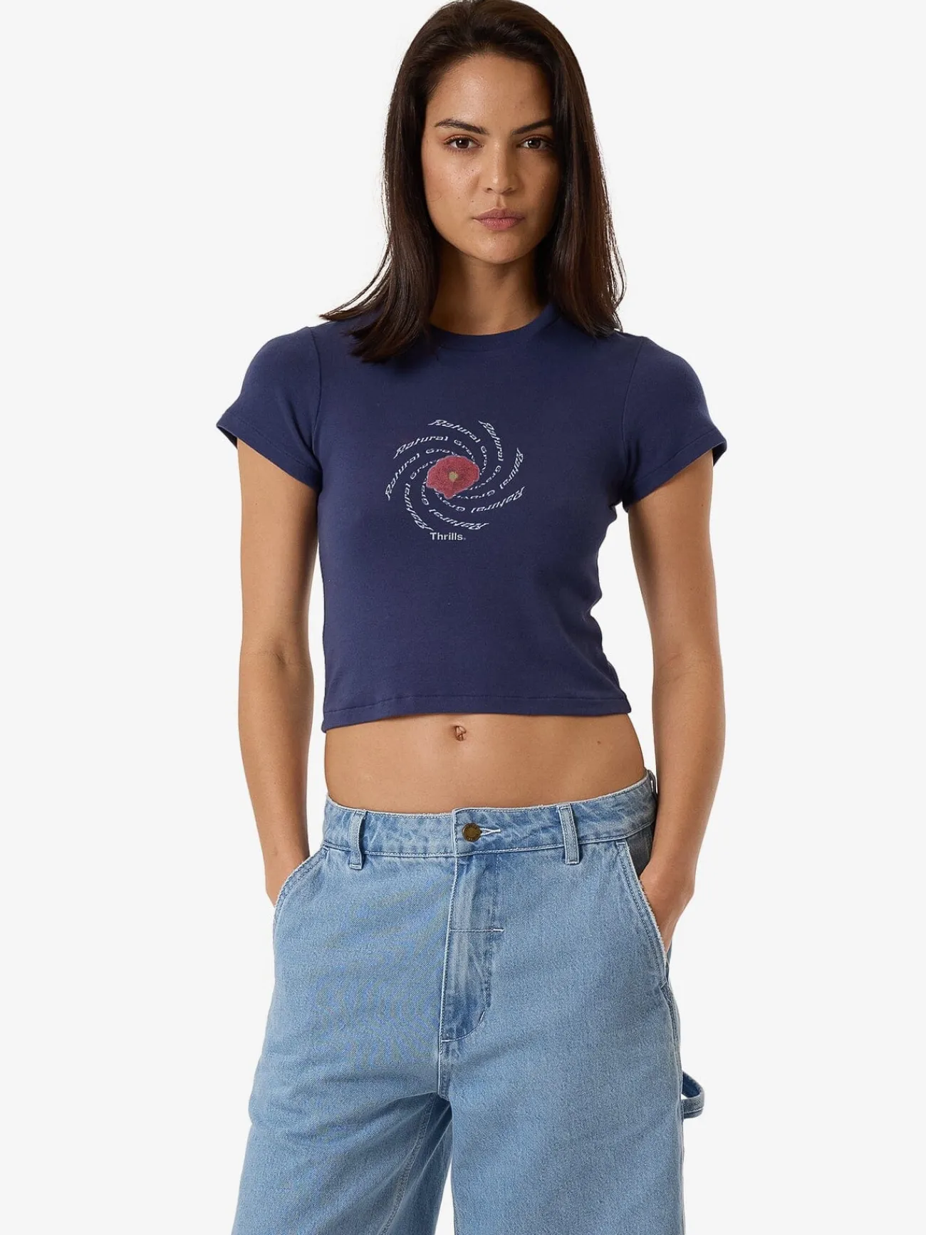 Outlet Thrills Poppy Portal Mini Tee - Estate Blue EstateBlue