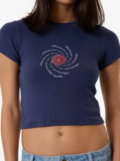 Outlet Thrills Poppy Portal Mini Tee - Estate Blue EstateBlue