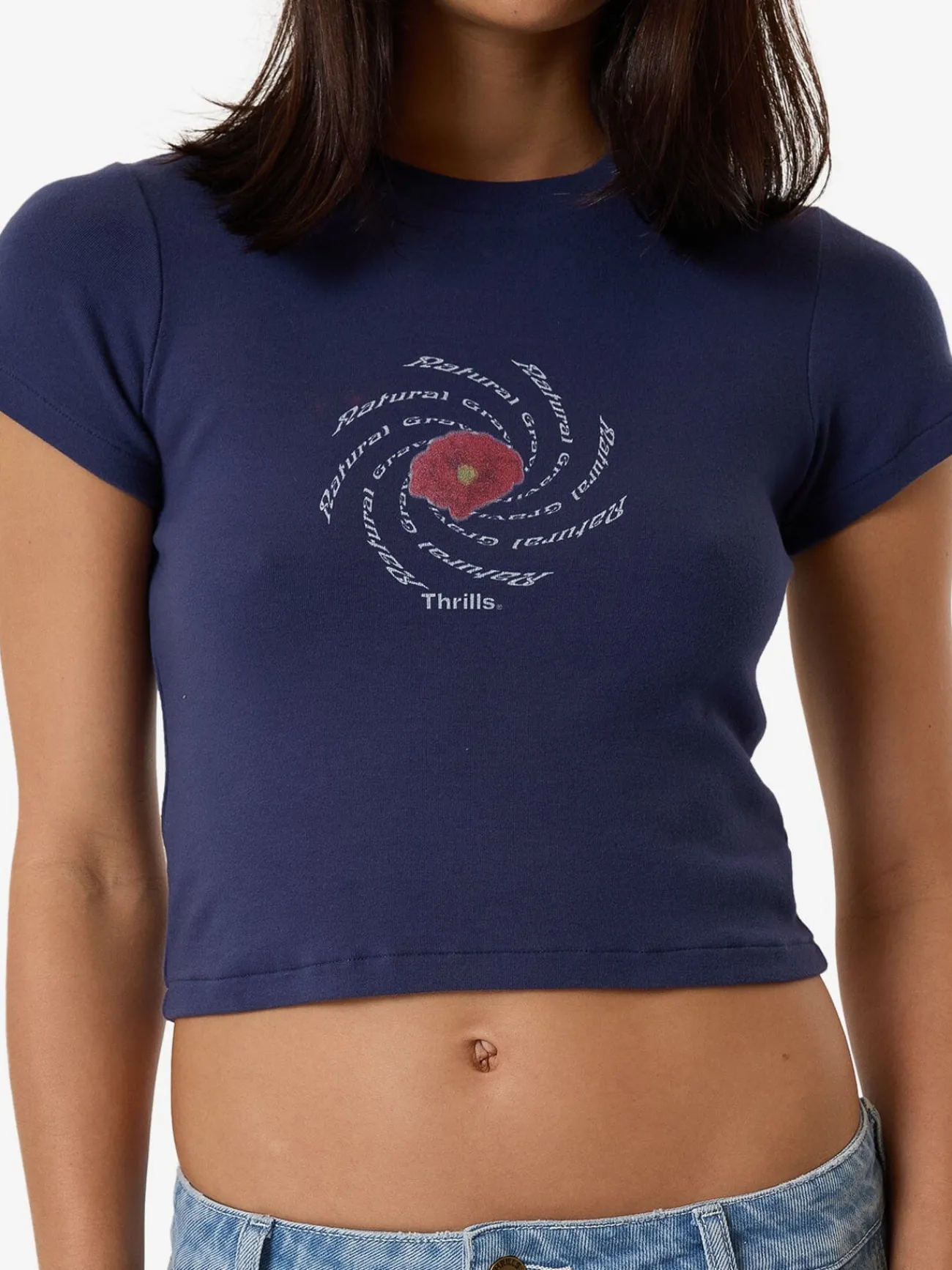 Outlet Thrills Poppy Portal Mini Tee - Estate Blue EstateBlue