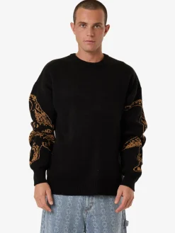 Discount Thrills Power Trip Crew Knit - Black