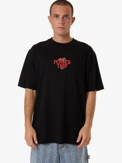 Sale Thrills Power Trip Oversize Fit Tee - Black