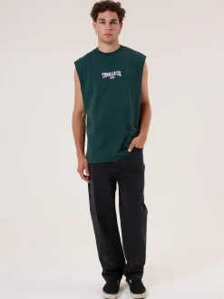 Online Thrills Recruit Merch Fit Muscle Tee - Forest Green ForestGreen