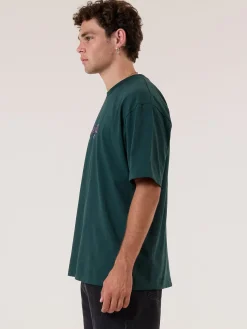 Sale Thrills Recruit Oversized Fit Tee - Forrest Green ForrestGreen