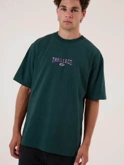 Sale Thrills Recruit Oversized Fit Tee - Forrest Green ForrestGreen