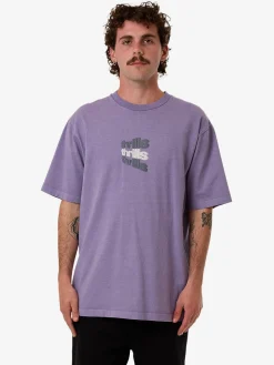 Discount Thrills Relax Your Eyes Oversize Fit Tee - Dusk