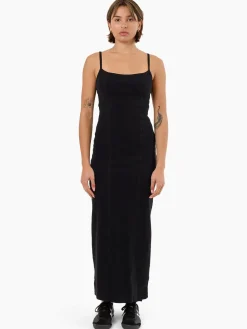 Online Thrills Rib Seam Dress - Black