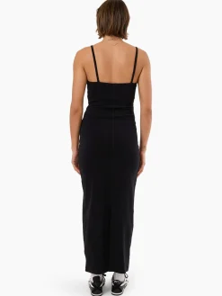 Online Thrills Rib Seam Dress - Black