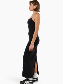 Online Thrills Rib Seam Dress - Black