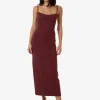 Clearance Thrills Rib Seam Dress - Dark Cherry DarkCherry