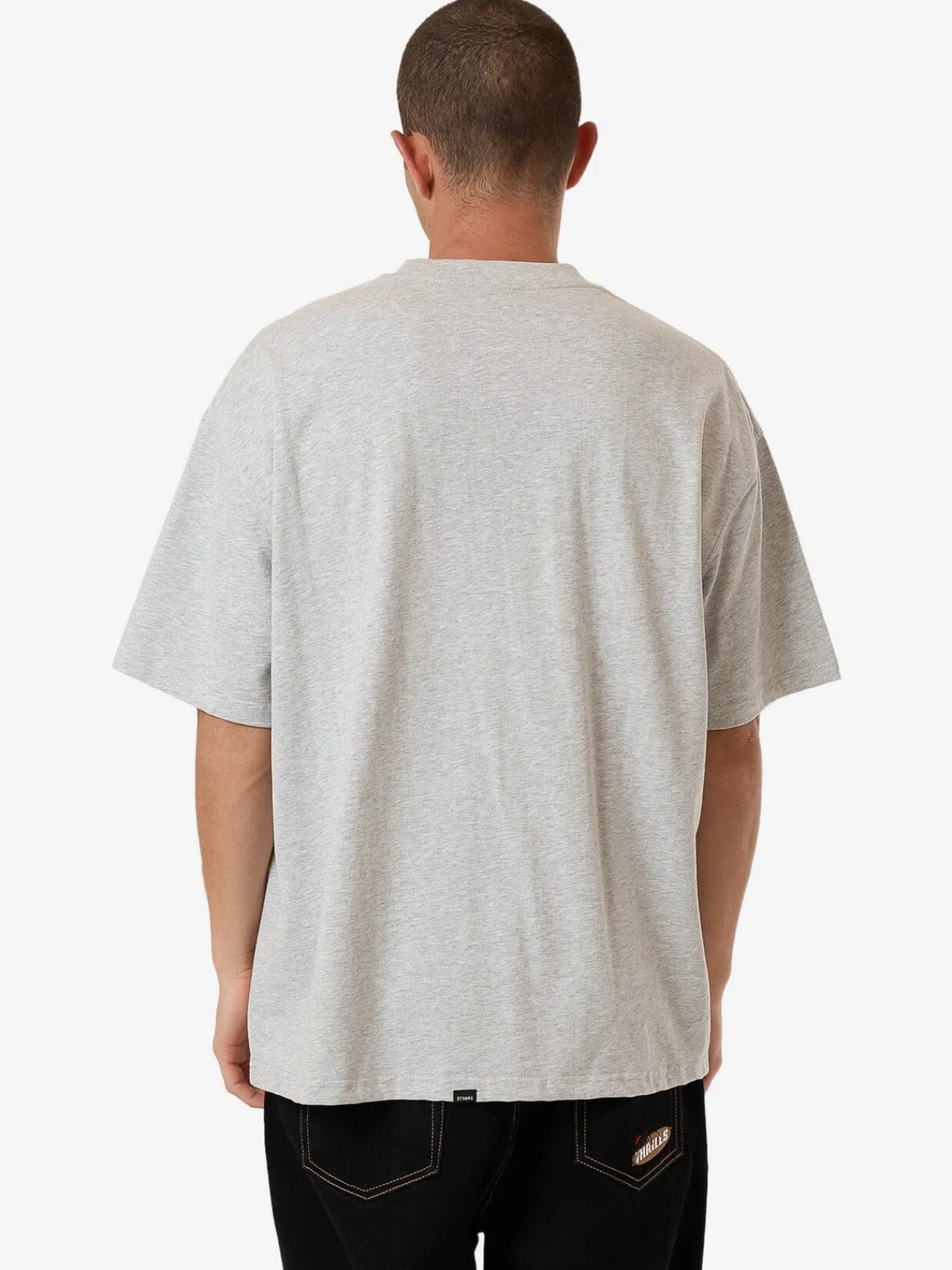 Hot Thrills Roosevelt Box Fit Oversize Tee - Snow Marle SnowMarle