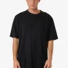Discount Thrills Roosevelt Emboss Oversize Fit Tee - Black
