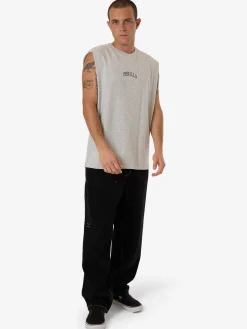 New Thrills Roosevelt Merch Fit Muscle Tee - Snow Marle SnowMarle