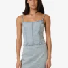 Discount Thrills Rory Denim Top - Tainted Blue TaintedBlue