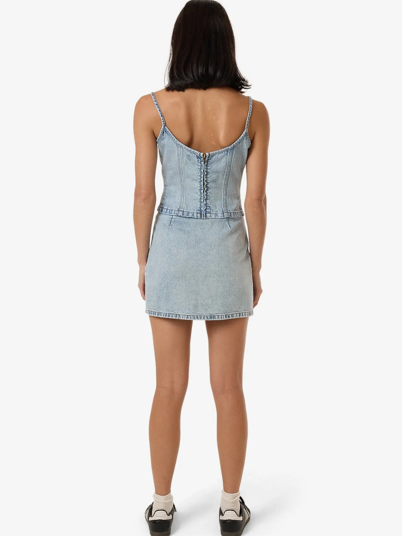 Discount Thrills Rory Denim Top - Tainted Blue TaintedBlue