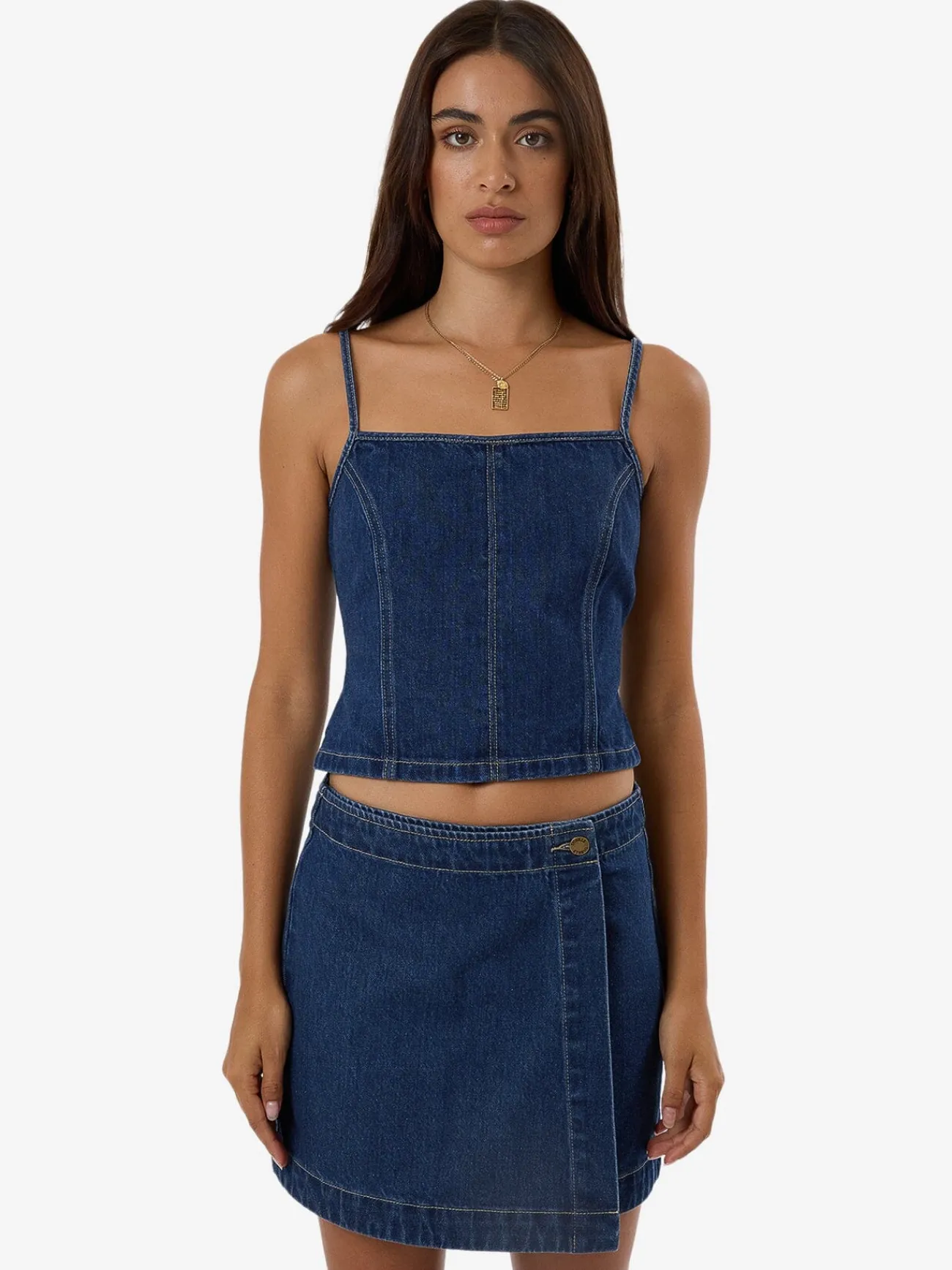Sale Thrills Rory Denim Top - Union Blue UnionBlue