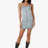 Hot Thrills Rory Mini Denim Dress - Tainted Blue TaintedBlue