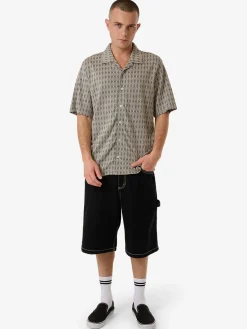 Sale Thrills Royalty Bowling Shirt - Black