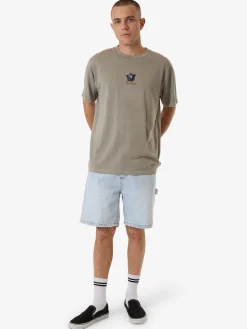 Hot Thrills Royalty Embro Merch Fit Tee - Fog