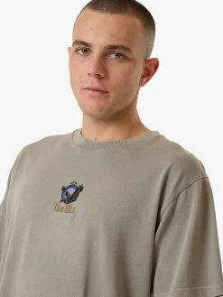 Hot Thrills Royalty Embro Merch Fit Tee - Fog