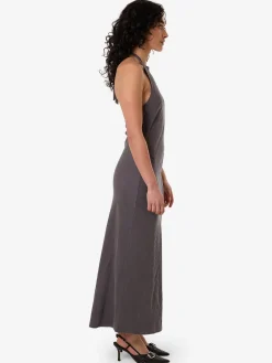 Sale Thrills Rumi Halter Bias Dress - Charcoal