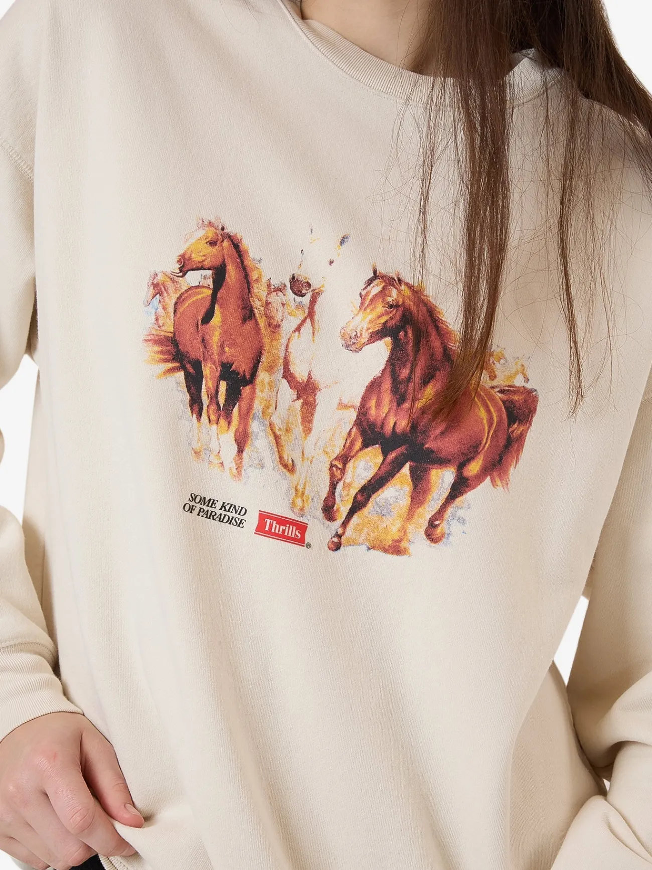 Best Thrills Ruthless Frontier Slouch Crew - Heritage White HeritageWhite