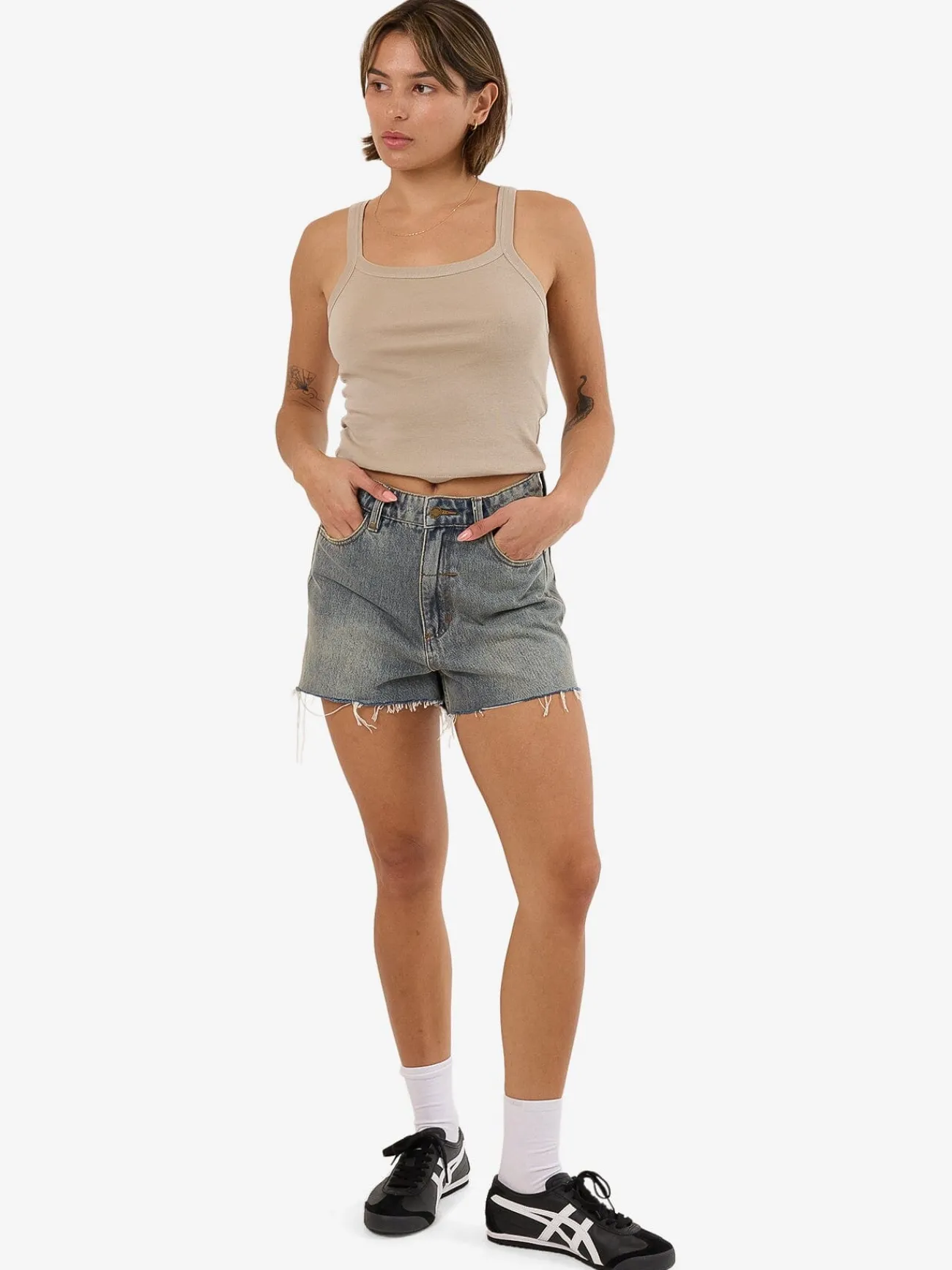 Hot Thrills Sadie Short - Worn Out Blue WornOutBlue