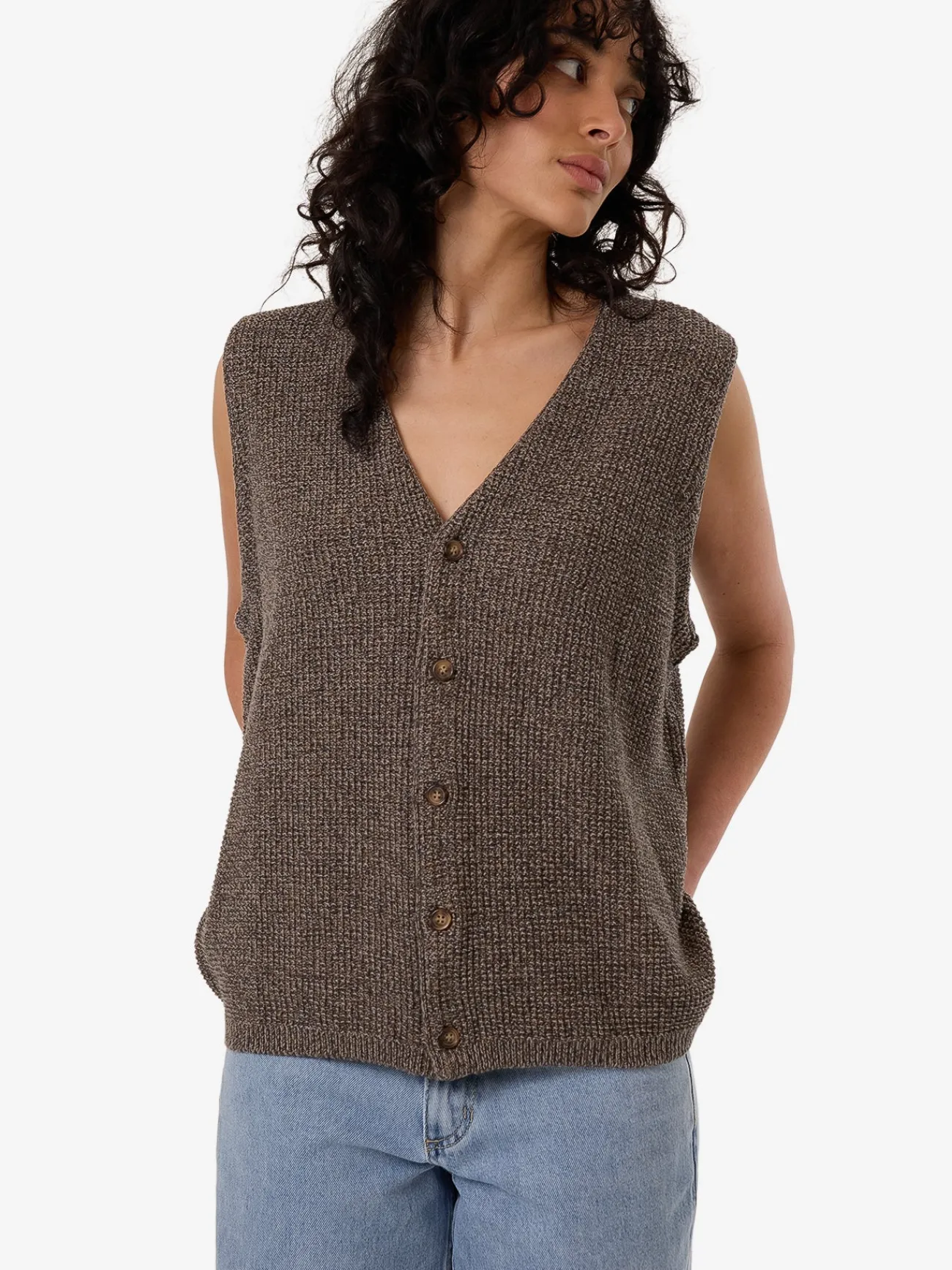 Outlet Thrills Sam Knit Vest - Loam