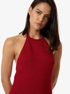 Best Thrills Scarlett Knit Halter Dress - Chilli Pepper ChilliPepper