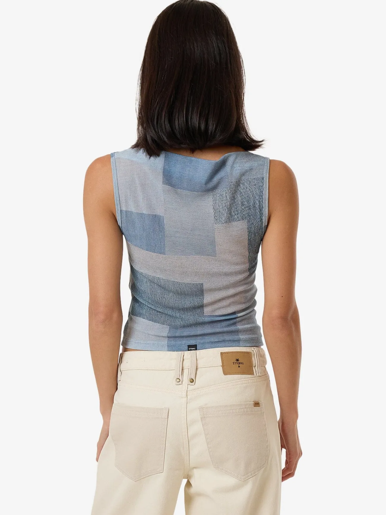 Hot Thrills Shades Of Indigo Mesh Tank - Blue