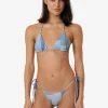 Best Thrills Shades Of Indigo Micro String Bikini Bottom - Blue