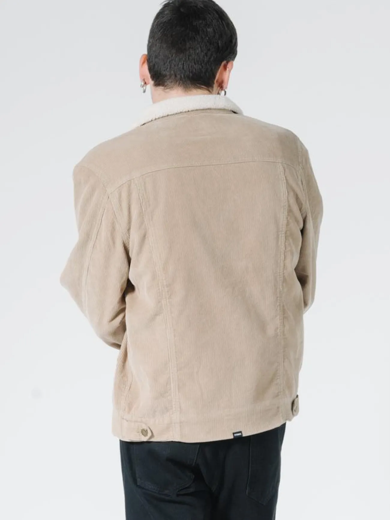 Hot Thrills Sherpa Wanderer Corduroy Jacket - Vintage Khaki VintageKhaki